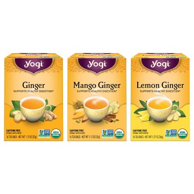 Yogi Tea - Ginger Tea Variety Pack Sampler -  48 ct, 3 Pack