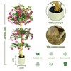 Artificial Bougainvillea Tree – Lifelike Silk Flower Plant in White Planter for Indoor/Outdoor Home/Office/Garden Decor - 3 of 4