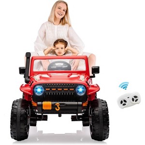 Acekool 24V Ride-On Truck Car with Remote Control, 4x60W Motors, 4-Wheel Suspension, LED Lights, Music, Safety Belt, 3 Speeds - 1 of 4