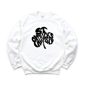 Simply Sage Market Women's Graphic Sweatshirt St. Patrick's Day Word Shamrock - 1 of 3