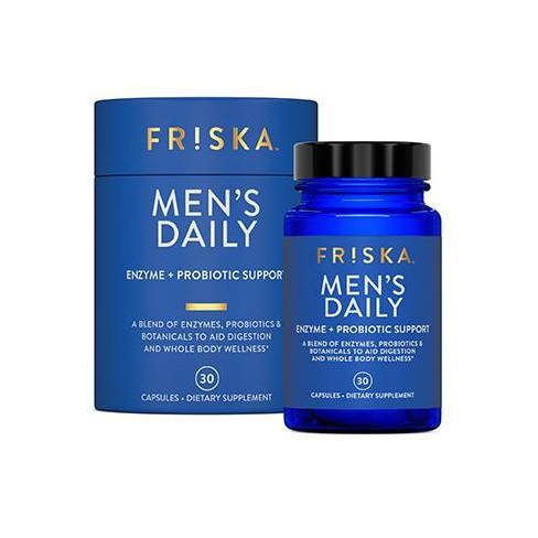 FRISKA Men's Daily Digestive Enzyme and Probiotics Supplement with Lactase and B Vitamins - 30ct - image 1 of 4