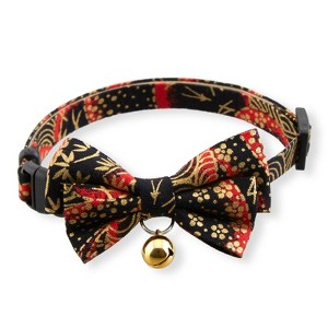 Necoichi Gilded Gold Bow Tie Cat Collar - 1 of 4