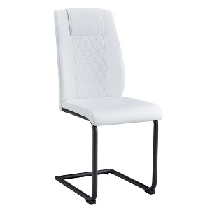 LOVMOR Dining Chairs Set, kitchen & Dining Room Chairs with Metal Legs and Faux Leather Padded Seat, kitchen Chairs w/ High Back - 1 of 4
