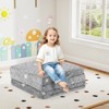 Costway Foldable Floor Mattress for Kids Glow in the Dark Toddler Nap Mat Tri-Folding Colorful/Grey/Pink - 3 of 4