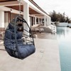 Swing Hammock Egg Basket Chairs, UV Resistant Cushion Hanging Chair, Foldable Frame 350lbs Capacity Ceiling Hammock Chair Patio Porch Backyard Balcony - 3 of 4