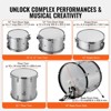 VEVOR Adult Drum Set, 5-Piece,22in Complete Full Size Drum Kit with Bass Toms Snare Floor Drum Throne Stands Cymbal Hi-Hat Pedal and Drumsticks,Silver - 4 of 4