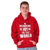 Christmas Bringing Joy to the World Hoodie Sweatshirt Women Men Brisco Brands - 4 of 4