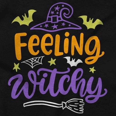 Cute Halloween Magic Feeling Witchy Women Crewneck Sweatshirt Brisco Brands