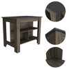NicBex Kitchen Island Cart with 3 Open Shelves,Kitchen Island with Storage and Large Work Top,Modern Kitchen Cart,Island Table for Kitchen - 4 of 4