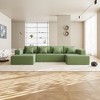 122" Corduroy Cloud Couch, Hypoallergenic Fabric with 6-Seat Capacity, Left-Facing Layout - 2 of 4