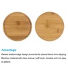 Unique Bargains Indoor Round Bamboo Planter Saucer Drip Tray Plant Drainage Trays 4Pcs - 4 of 4