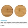 Unique Bargains Indoor Round Bamboo Planter Saucer Drip Tray Plant Drainage Trays 4Pcs - image 4 of 4