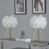 Maxax Pink Feather Table Lamp Set of 2 - 4 of 4