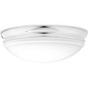 Progress Lighting, Etched Glass Collection, 1-Light Flush Mount, Polished Chrome, Etched Glass, Material: Glass, Finish Color: Polished Chrome - 2 of 3