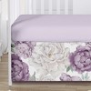 Sweet Jojo Designs Girl Baby Crib Bed Skirt Peony Floral Garden Purple and Ivory - image 3 of 3