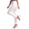 Rekucci Women's Secret Figure Pull On Knit Slim Straight Leg Pant with Wide Waist - 2 of 4