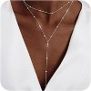 Gold Necklace for Women - HTUTWOO™ Trendy Lariat Y Necklace Dainty, Silver Long Necklaces, for Everyday Wear - 3 of 4