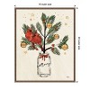 Amanti Art Christmas Lovebirds XIII Merry by Janelle Penner Framed Canvas Wall Art - 4 of 4