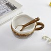 High-Aesthetic Ceramic Coffee Mug for Office - Creative Two-Tone Milk Mug with a Unique and Elegant Coconut Shell Design - 4 of 4