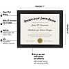 Americanflat 8.5x11 Diploma Frame with Shatter-Resistant Glass - Document Frame with Engineered Wood - Legacy Collection - Dark Oak - 3 of 4