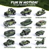 Skirfy 33 in 1 Military Truck Toy, Green Army Toy Set with Soldiers and Roadblocks, Mini Battle Truck Toy in Carrier Truck with Lights and Sounds - 3 of 4