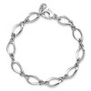 Black Bow Jewelry 8.75mm 14K Yellow or White Gold Fancy Open Link Chain Bracelet, 7.5 In - 2 of 4