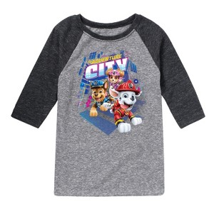 Boys' - Paw Patrol - To Adventure City Raglan Graphic T-Shirt - 1 of 4