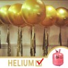 PartyWoo Foil Balloons Gold Round 22 Inch 6 pcs - 3 of 4