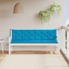 Garden Bench Cushion Light Blue 78.7"x(19.7"+19.7")x2.8" Oxford Fabric vidaXL - 3 of 4