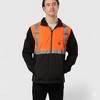 Canada Weather Gear Men’s Hi-Visibility Work Jacket, Water-Resistant Reflective Safety Bomber with Front Pocket and Full Zip - 3 of 3