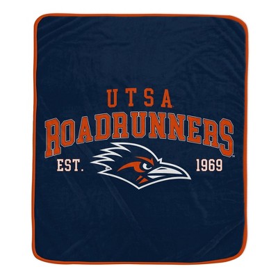 NCAA UTSA Roadrunners Vintage Arch Block Flannel Fleece Blanket