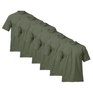 6 Pack Pro Club Men's Heavyweight Short Sleeve Tee T-Shirt - 1 of 4