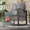 Sonkuki 2 Piece Wicker Patio Chairs Set, All-Weather PE Rattan Wicker Chair Patio Conversation Couch with Cushion - 4 of 4