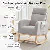 Rocking Nursery Chair Glider Rocking Chair with High Backrest Armchair - 4 of 4