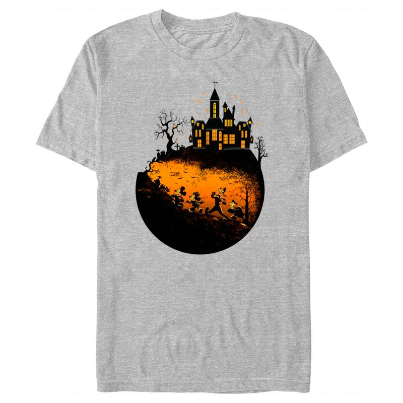 Men's Mickey & Friends Halloween Haunted Mansion T-Shirt, 1 of 6