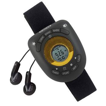 JENSEN SAB-55B Digital AM/FM Stereo Armband Radio with Clock