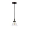 Chloe Lighting Manette Industrial-Style 1 Light Rubbed Bronze Ceiling Mini Pendant 7" Shade - 2 of 3