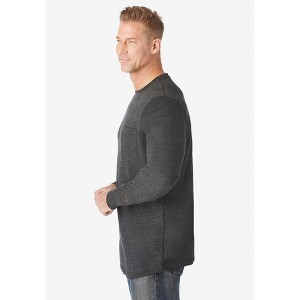 KingSize Shrink-Less Lightweight Long-Sleeve Crewneck Pocket T-Shirt - 1 of 4