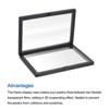 Unique Bargains Floating Frame Display Holder Stand Box Jewelry Box 3 Pcs - 4 of 4