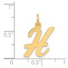 Black Bow Jewelry 14k Yellow Gold, Madison Collection, Medium Script Initial Pendant A-W - 4 of 4