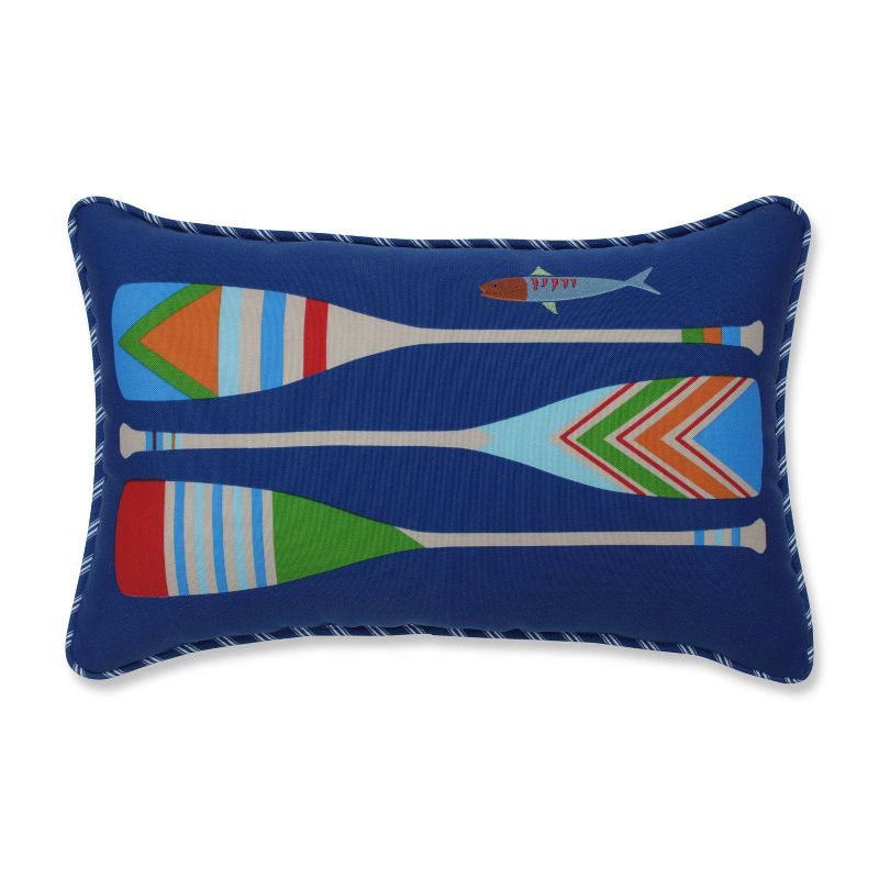Lake Life Oars Accent Pillow Blue - Pillow Perfect, 1 of 7