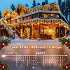 Christmas Lights Outdoor Decorations 400 LED 33ft 8 Modes with 75 Drops, Clear Wire LED String Light Indoor Decor - 2 of 4