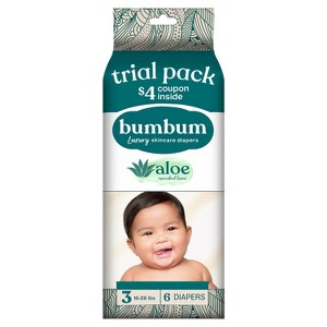 bumbum Luxury Fragrance-Free Disposable Diapers - (Select Size and Count) - 1 of 4