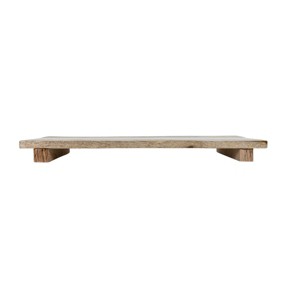 Elevated Serving Board Mango Wood & White Marble by Foreside Home & Garden - 1 of 4