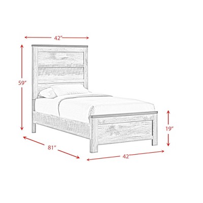 Adam Twin Panel 3PC Bedroom Set in Light and Dark Gray