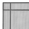 Angel Sar Modern Single Panel Fireplace Screen, Metal Fireplace Cover for The Living Room with Diamond Mesh, Black & Silver - 4 of 4