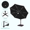 Sonkuki Outdoor 11Ft Aluminum LED Cantilever Patio Umbrella with Base for Patio Deck Garden - 4 of 4