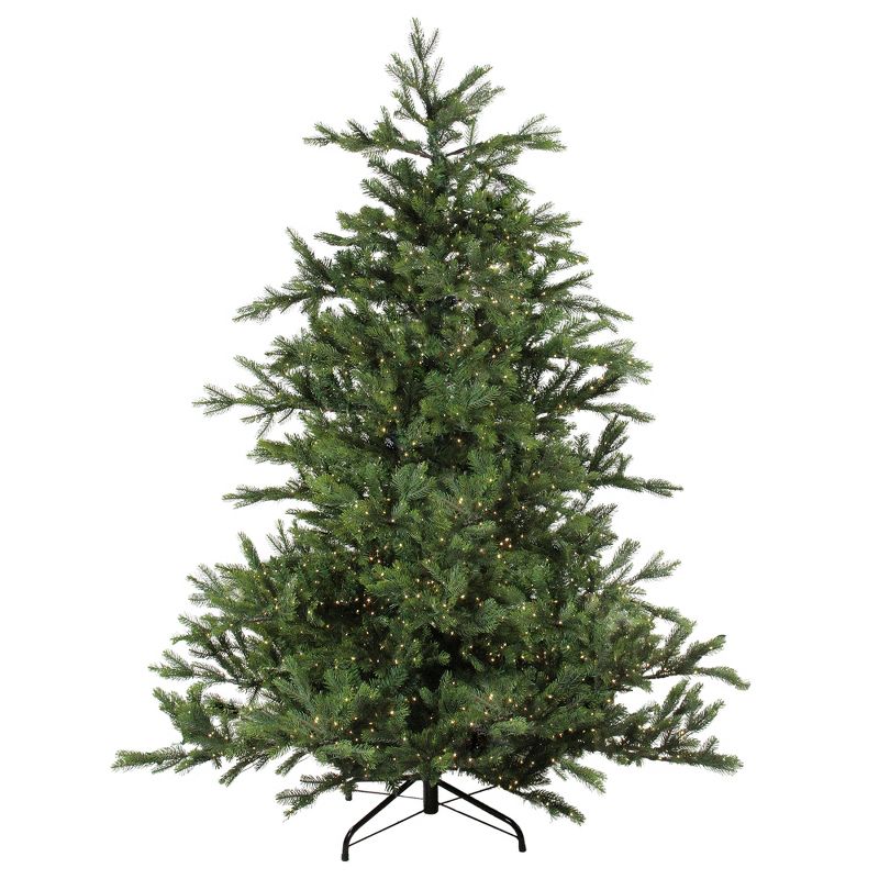 Northlight Real Touch™️ Pre-Lit Full Oregon Noble Fir Artificial Christmas Tree - 7.5' - Warm White LED Lights, 3 of 13