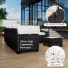 6-Piece PE Rattan Wicker Patio Furniture Set with Sectional Sofa, Coffee Table, and Thickened Cushions - 4 of 4