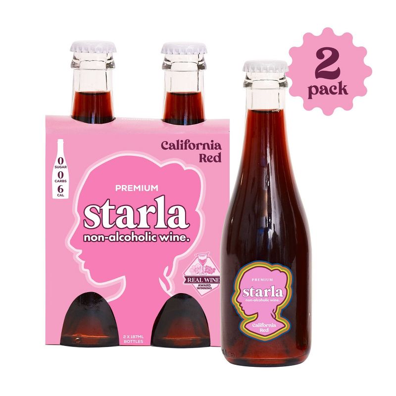 Starla Non-Alcoholic Red - 2pk/187ml Btls, 2 of 6